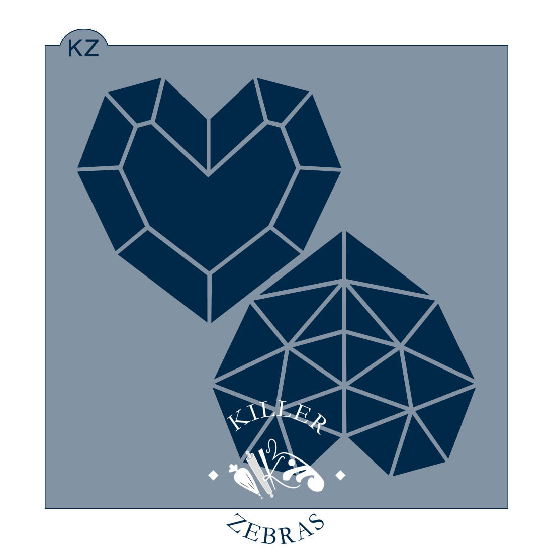 Cookie Cutters Geo Heart Cutter/Stencil