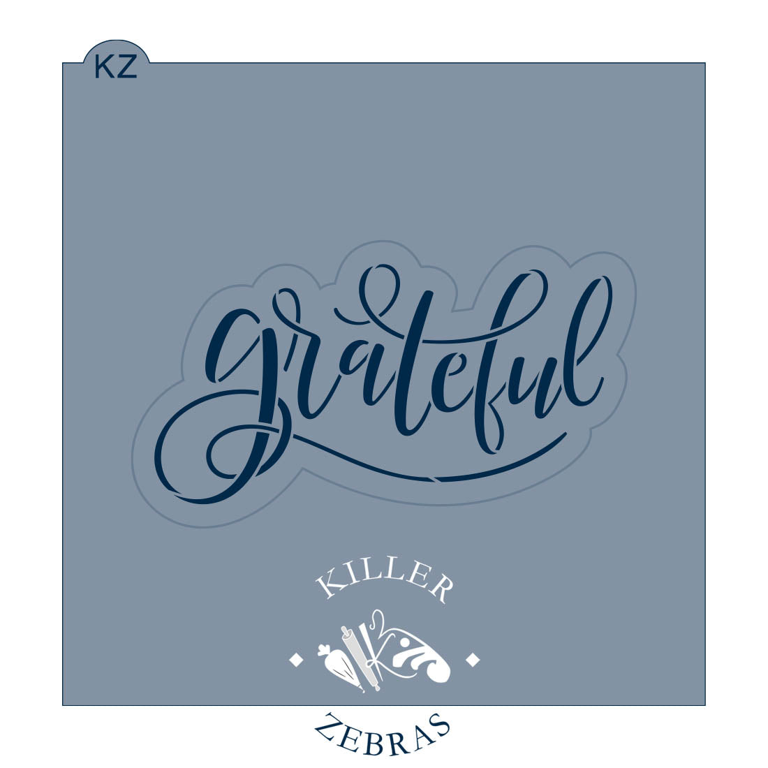 Grateful – Cookie Cutter & Stencil Set