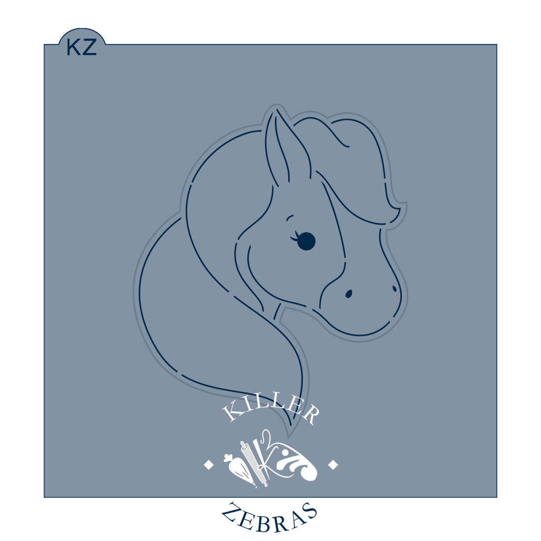 Cookie Cutters Horse Head Cutter/Stencil