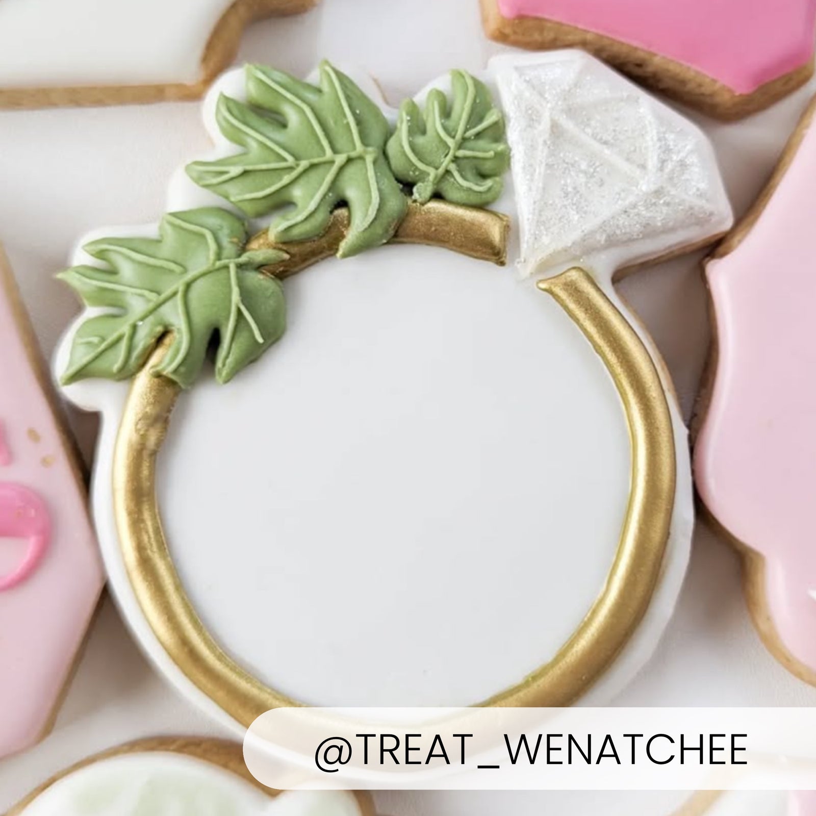 Cookie Cutters Floral Diamond Ring – Cookie Cutter & Stencil Set