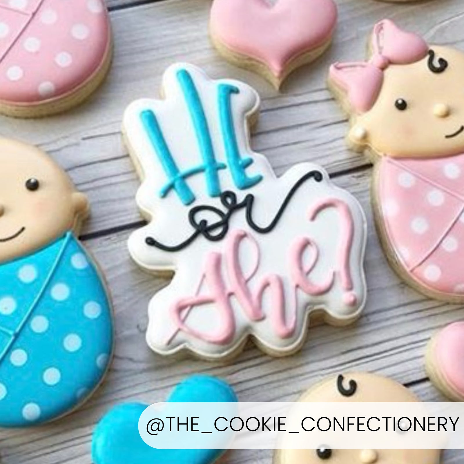 Cookie Cutters He or She? Hand Lettered