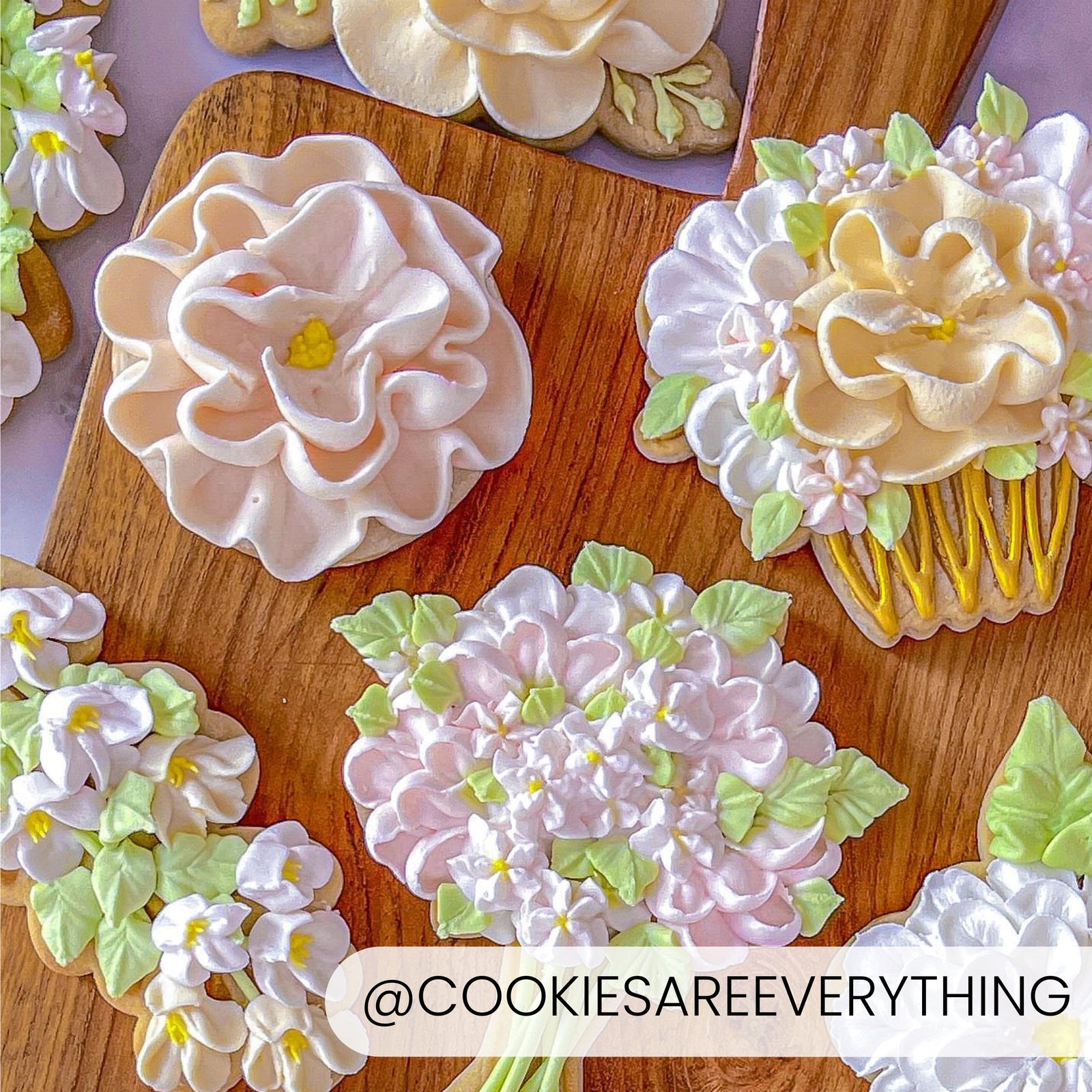 Floral Hair Comb – Cookie Cutter & Stencil Set