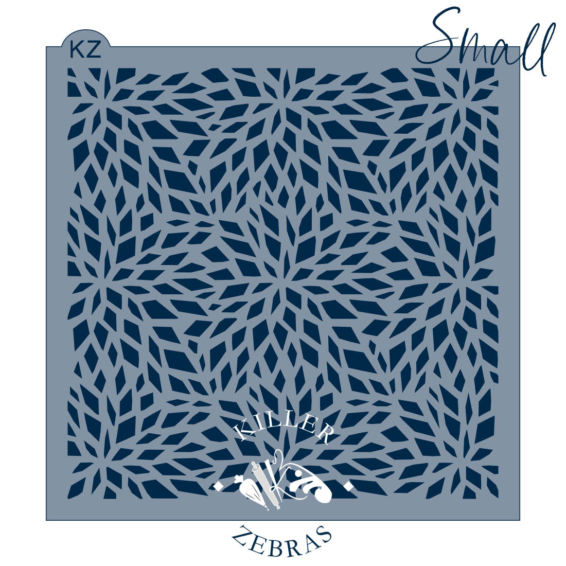 5.5 x 5.5 Stencil Ice Crystals Stencil