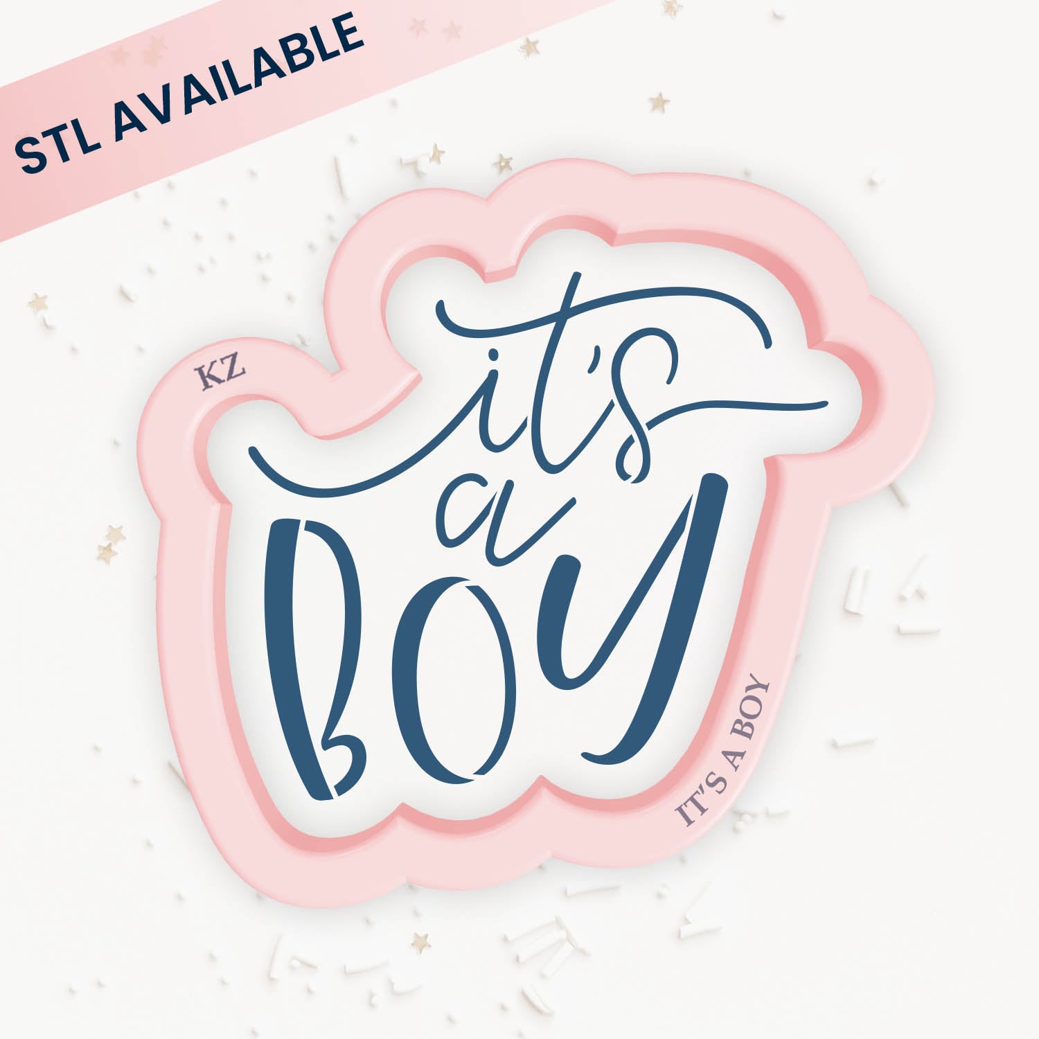 Cookie Cutters It's A Boy Hand Lettered