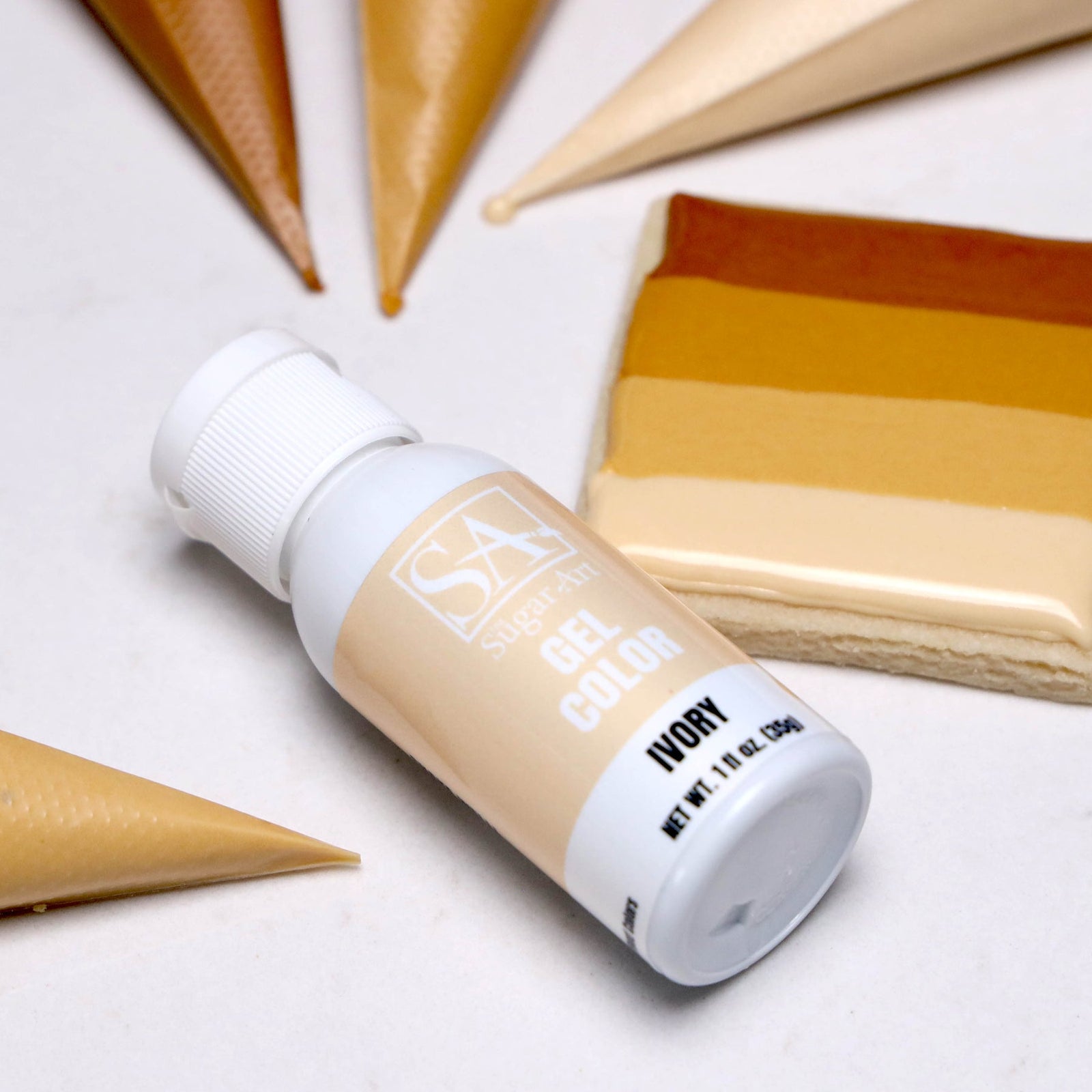 Gel Color Ivory Sugar Art Gel Color