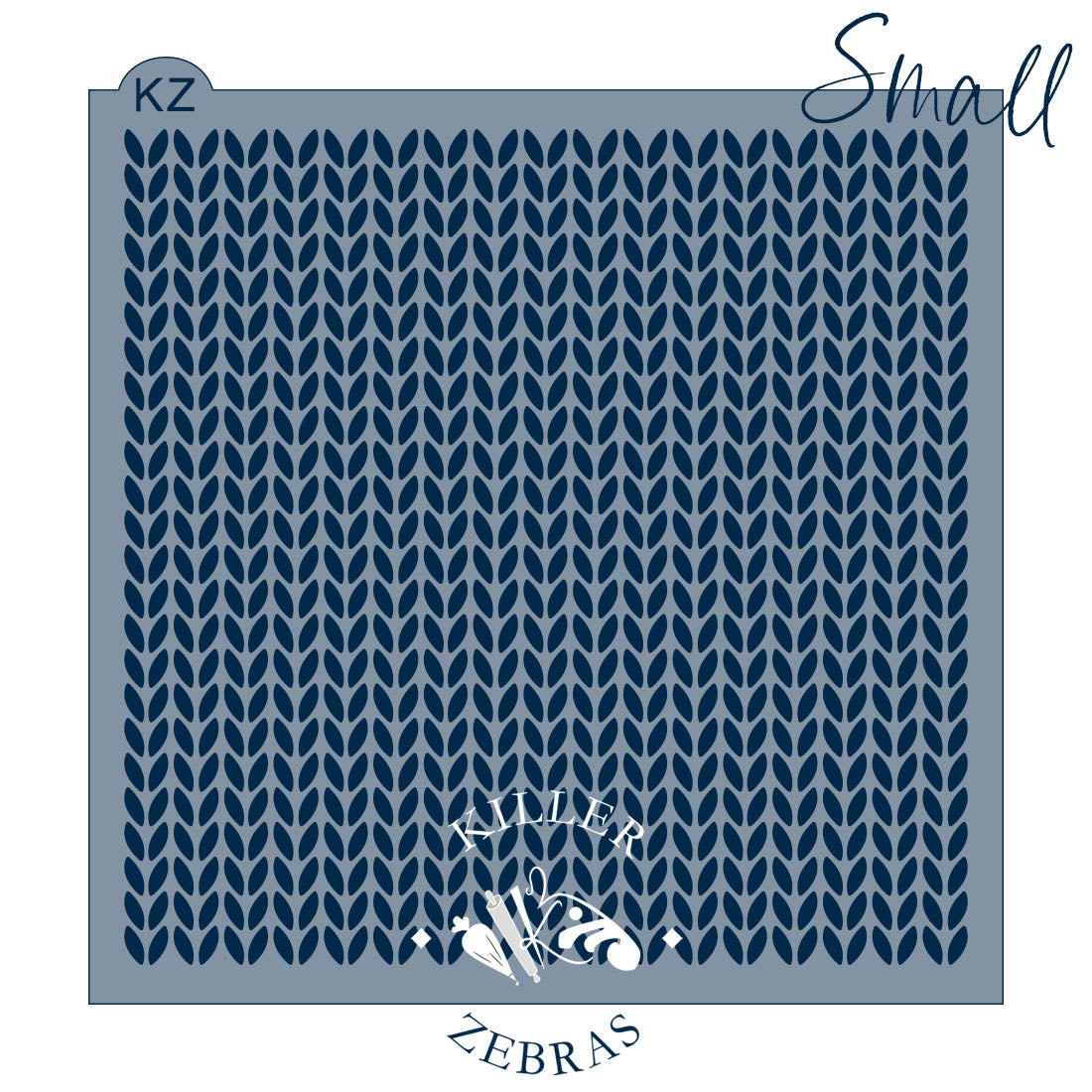 5.5 x 5.5 Stencil Knit Texture Stencil Small