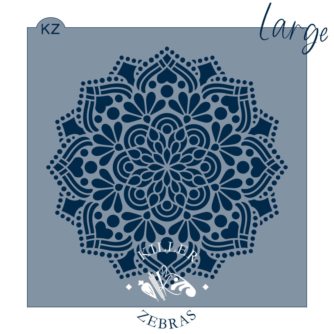 5.5 x 5.5 Stencil Lace Medallion Stencil