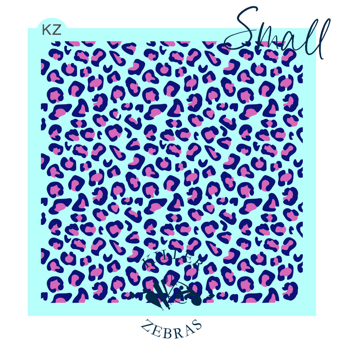 5.5 x 5.5 Stencil Leopard Print 2 Part Stencil