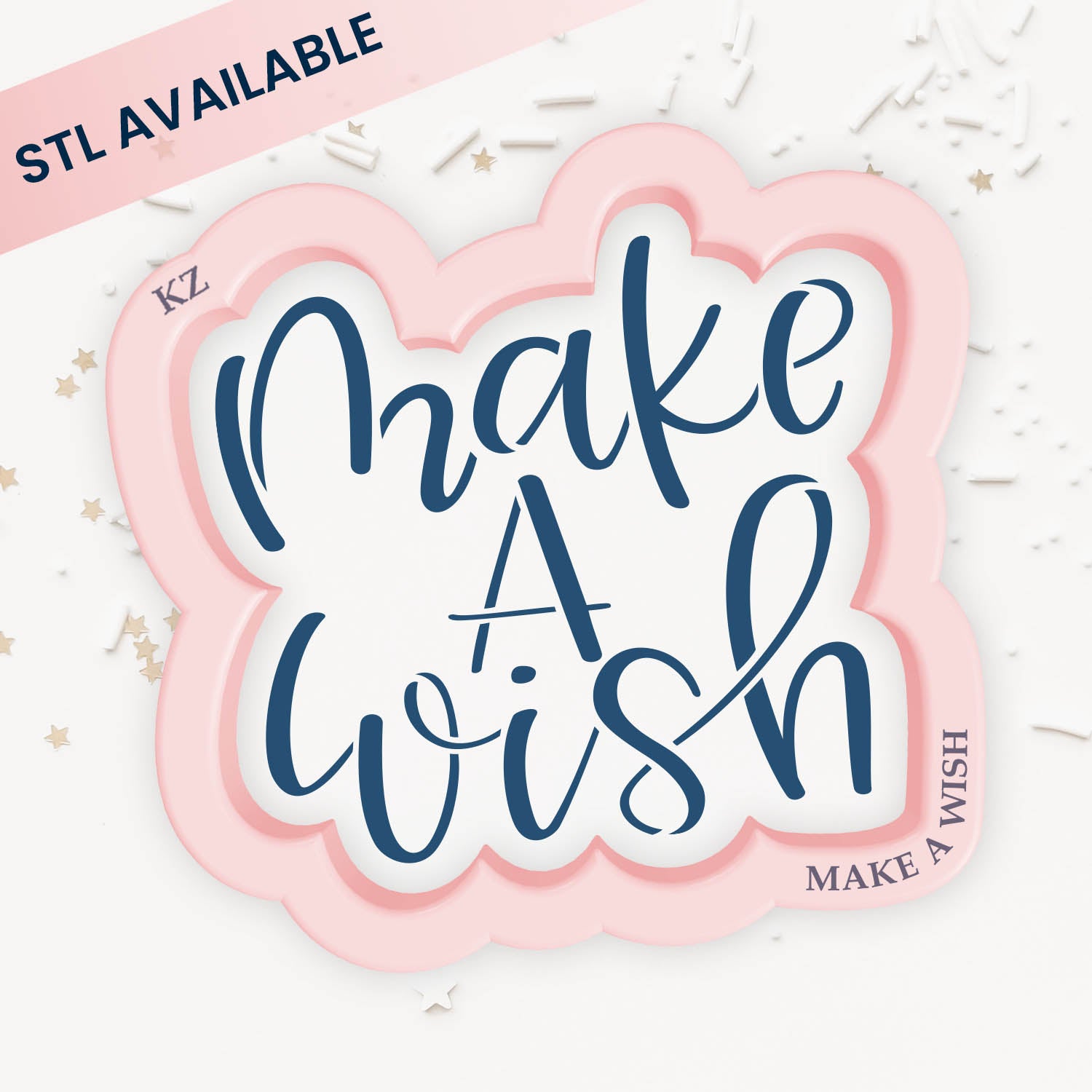 Cookie Cutters Make a Wish Hand Lettered