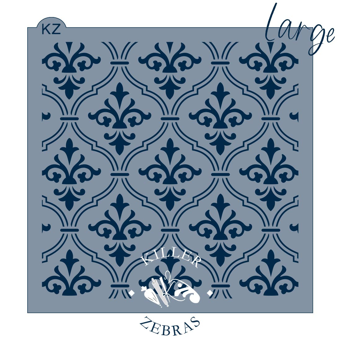 5.5 x 5.5 Stencil Mediterranean Tile Stencil Large