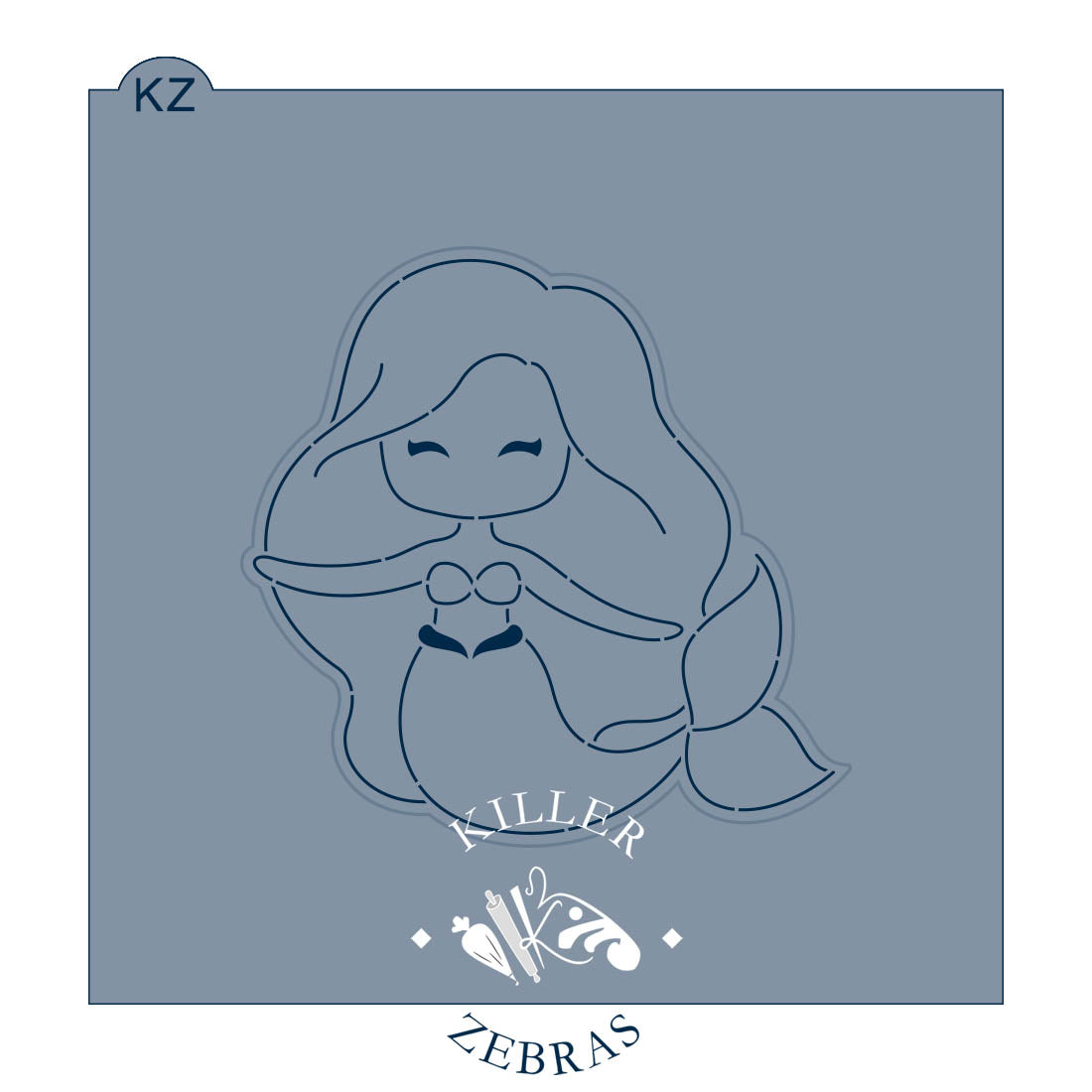 Cookie Cutters Mermaid (Style 2) Cutter/Stencil