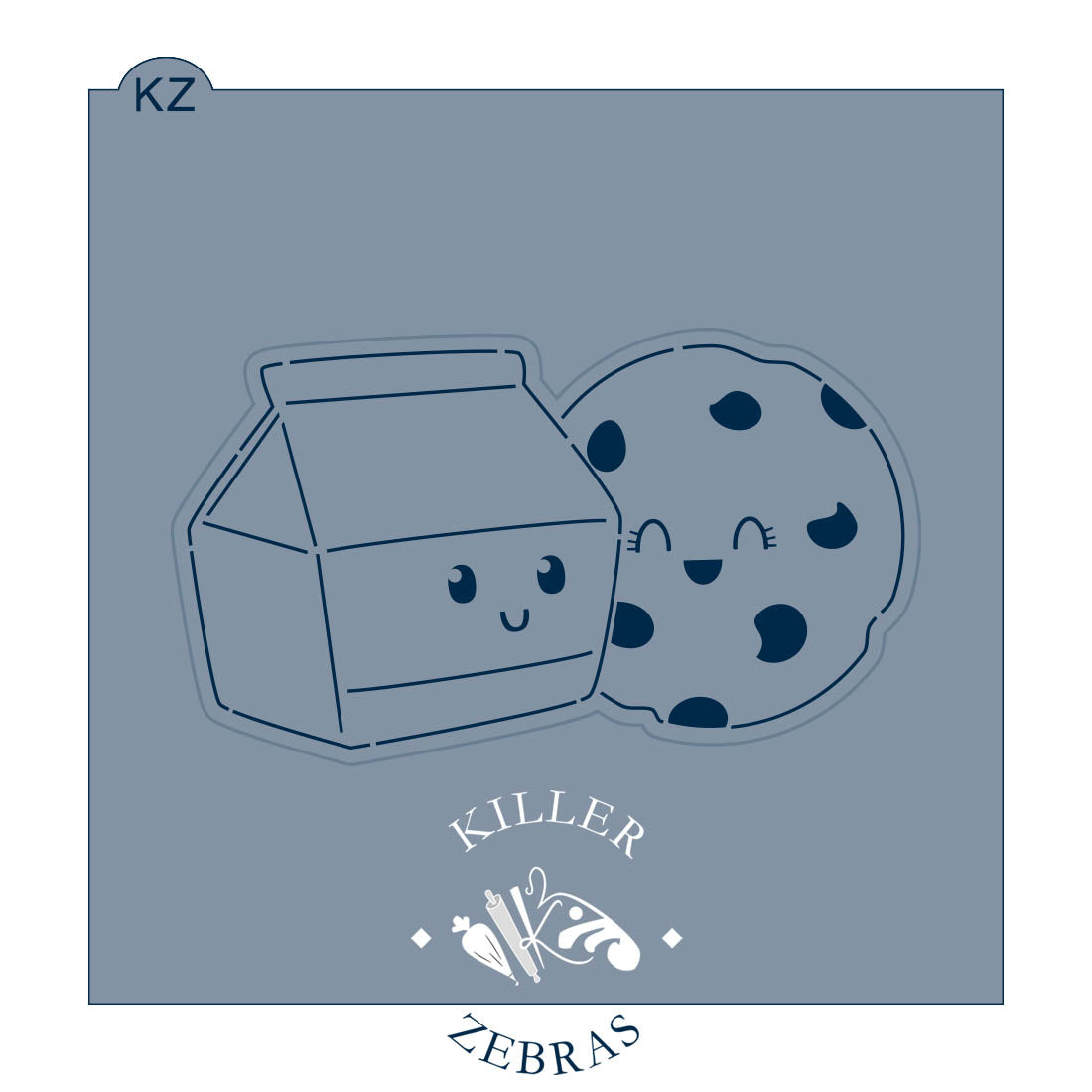 Cookie Cutters Cookies & Milk – Cookie Cutter & Stencil Set