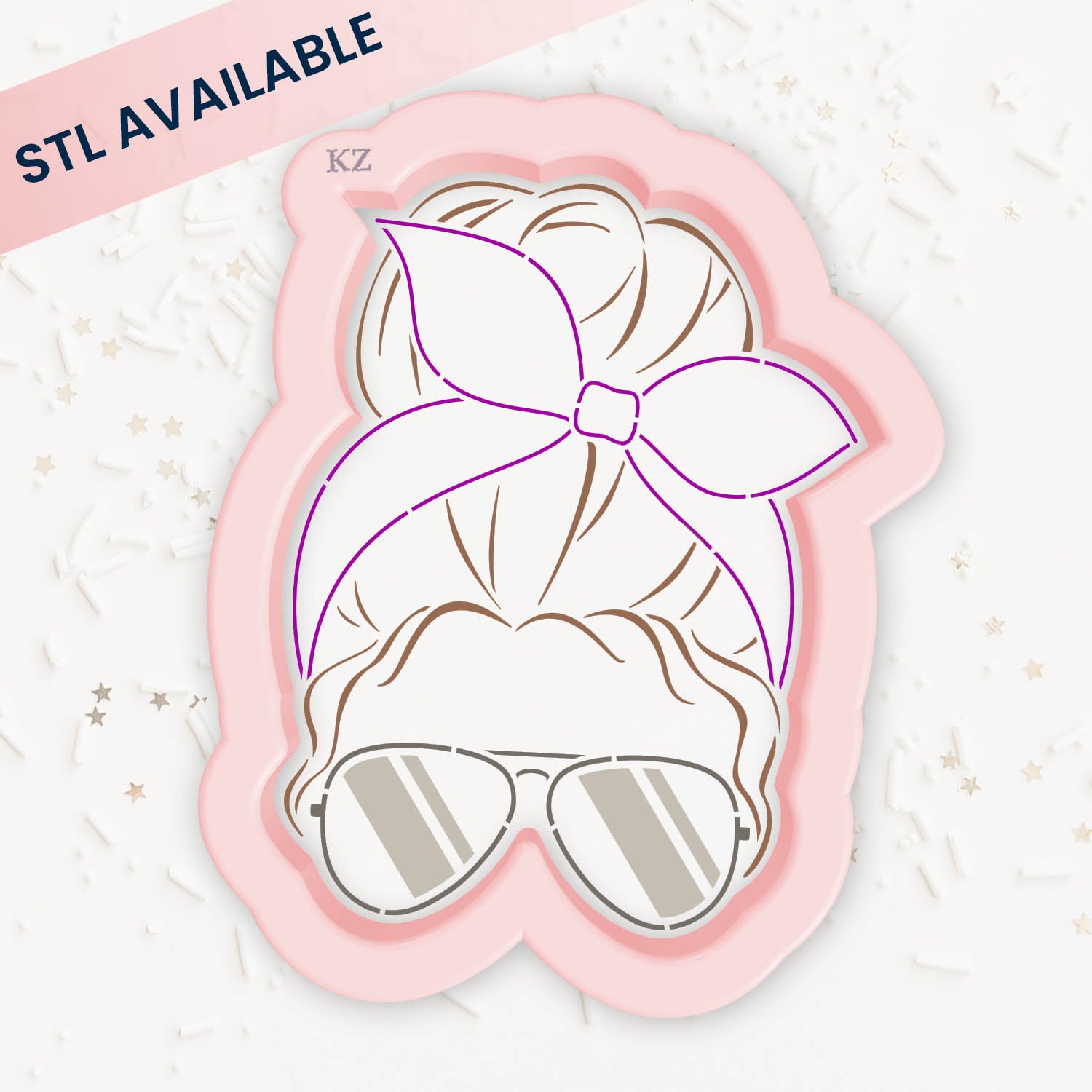 Cookie Cutters Mom Bun – Cookie Cutter & Stencil Set
