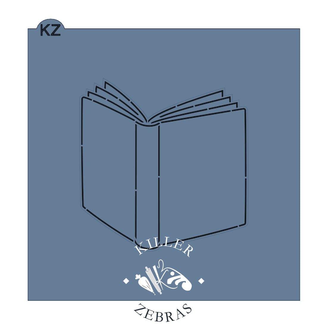 Cookie Cutters Open Book Cover – Cookie Cutter & Stencil Set