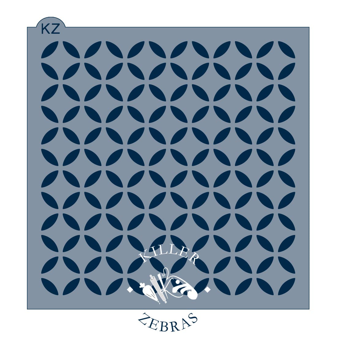 5.5 x 5.5 Stencil Overlapping Circles – Cookie Stencil