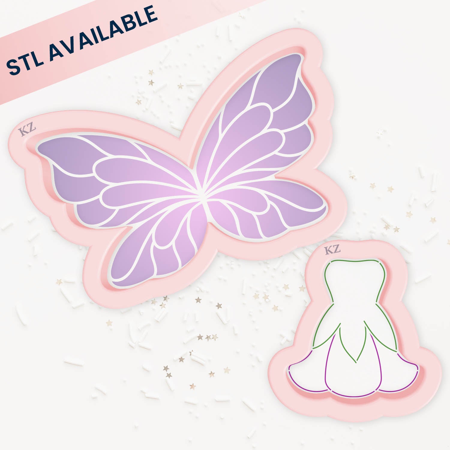 Cookie Cutters Paper Doll - Fairy Costume Cutter/Stencil