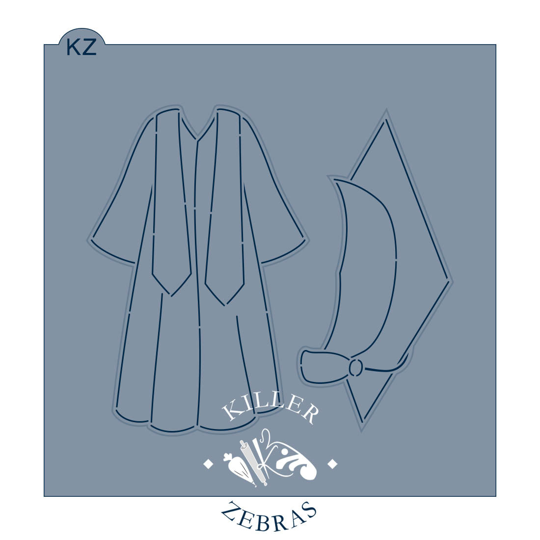 Cookie Cutters Paper Doll Graduation Cap & Gown – Cookie Cutter & Stencil Set