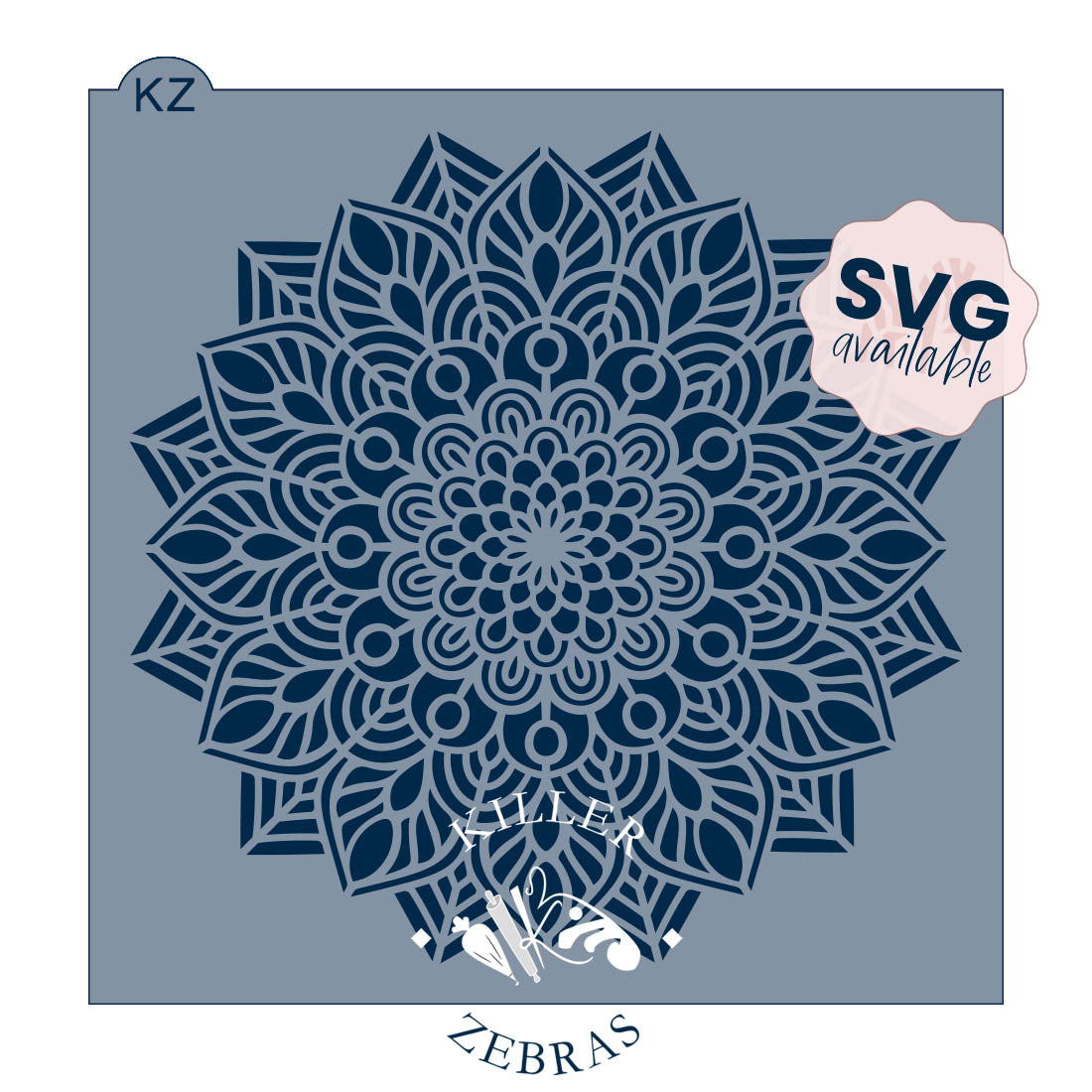 5.5 x 5.5 Stencil Peacock Lace Stencil