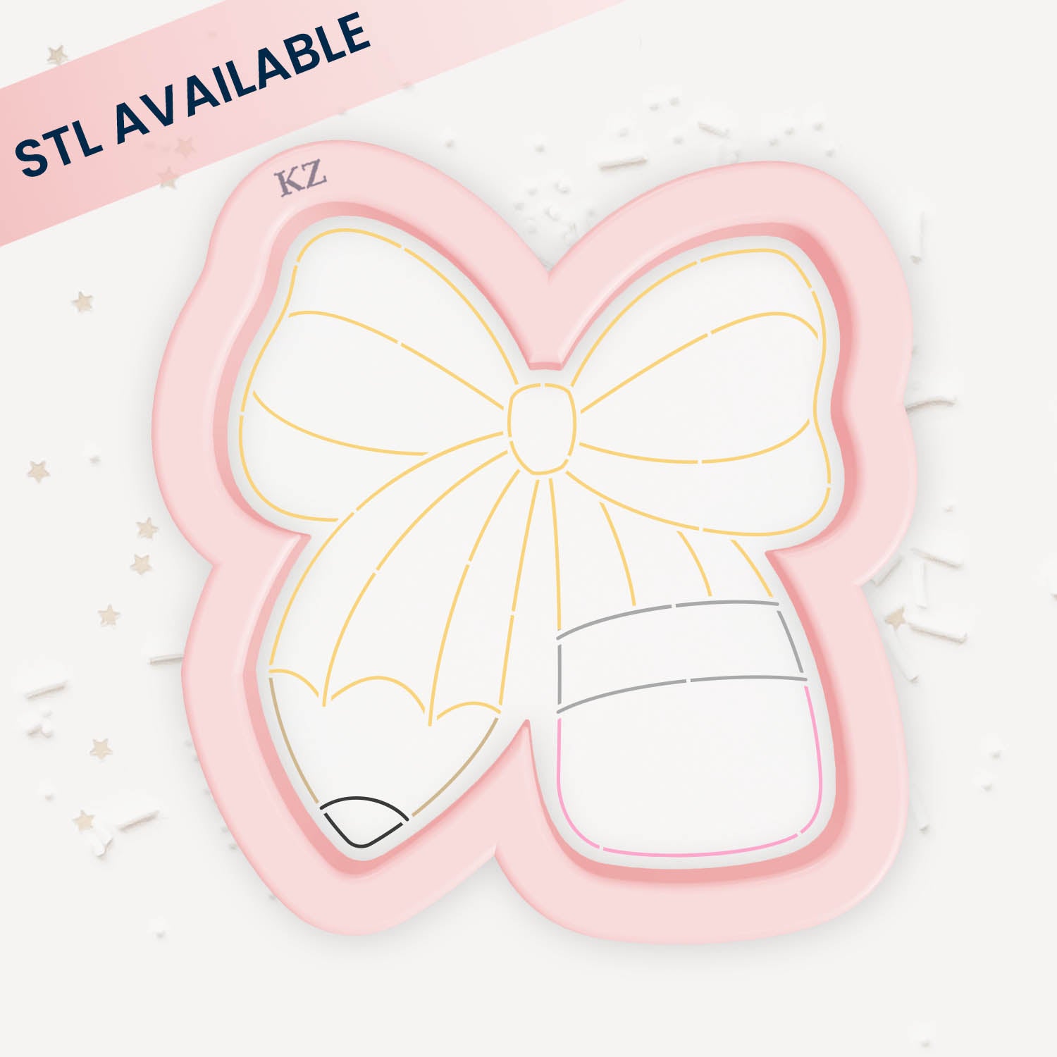 Cookie Cutters Pencil Bow Cutter/Stencil
