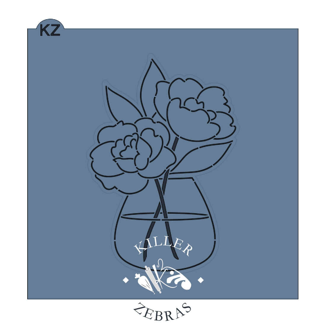 Cookie Cutters Peony Vase – Cookie Cutter & Stencil Set