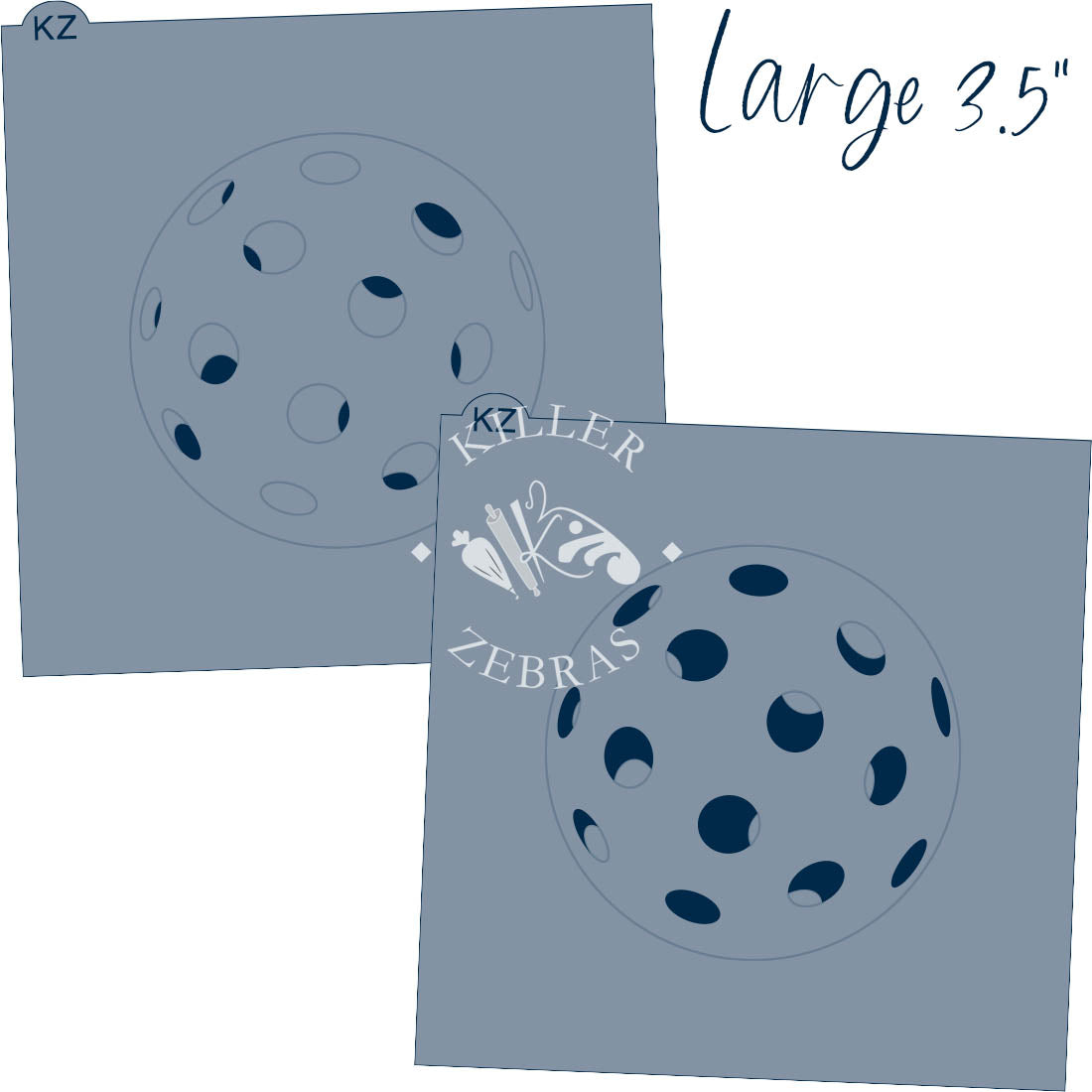 Pickleball Ball – Layered Cookie Stencil