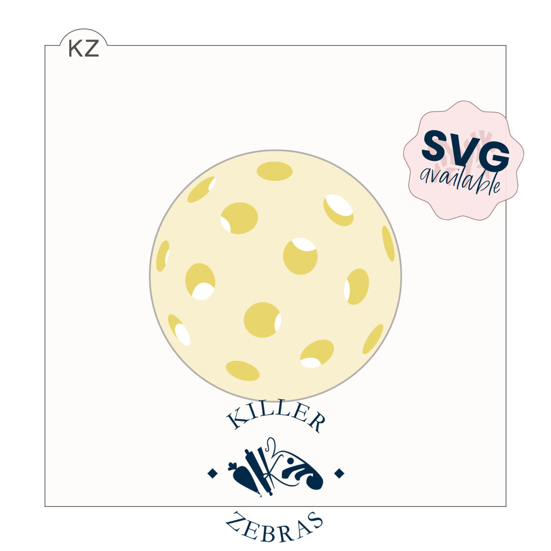 Pickleball Ball – Layered Cookie Stencil