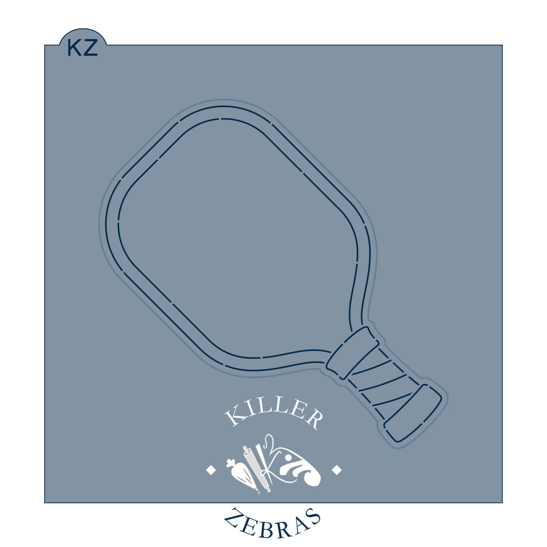 Pickleball Paddle – Cookie Cutter & Stencil Set