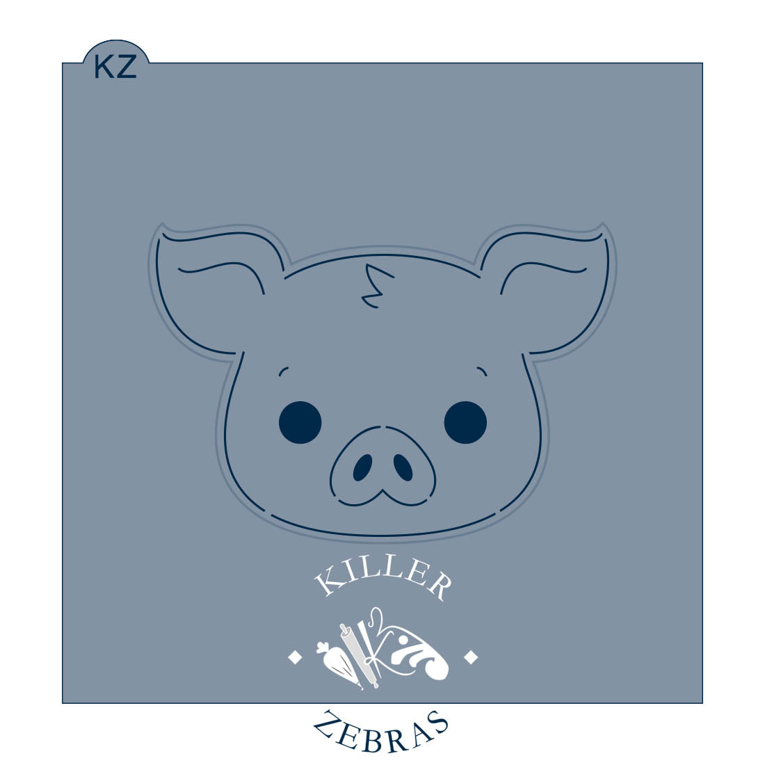 Cookie Cutters Pig Head Cutter/Stencil