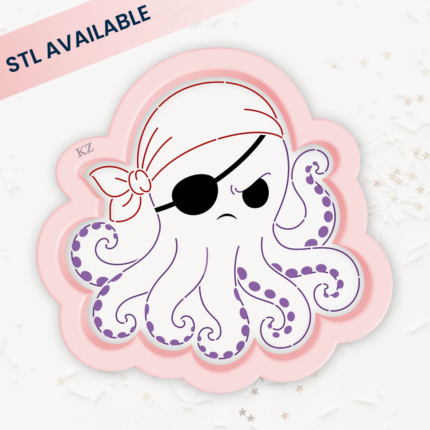 Cookie Cutters CSLA Pirate Octopus – Cookie Cutter & Stencil Set