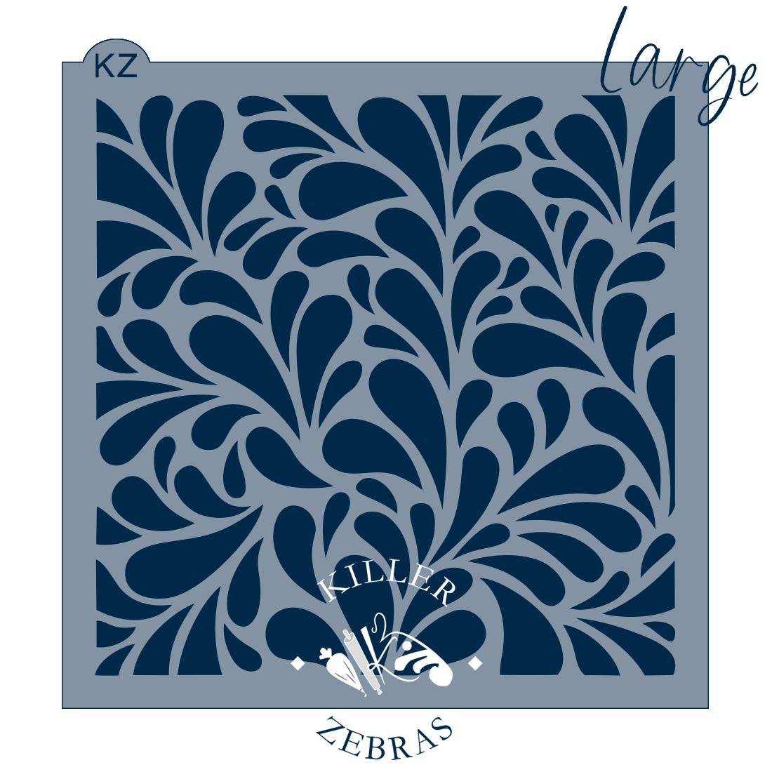 5.5 x 5.5 Stencil Plumage – Cookie Stencil Large