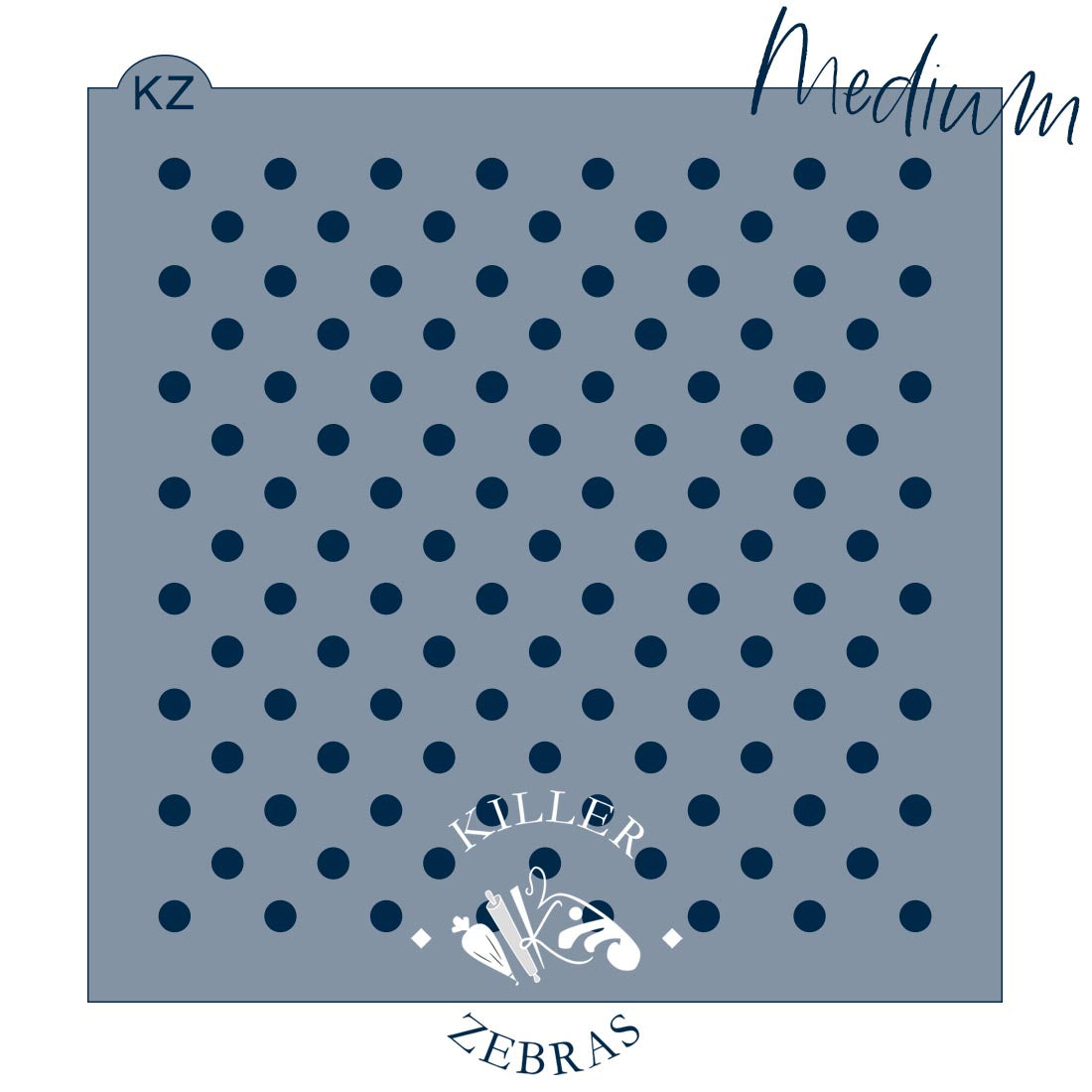5.5 x 5.5 Stencil Polka Dots Stencil Medium