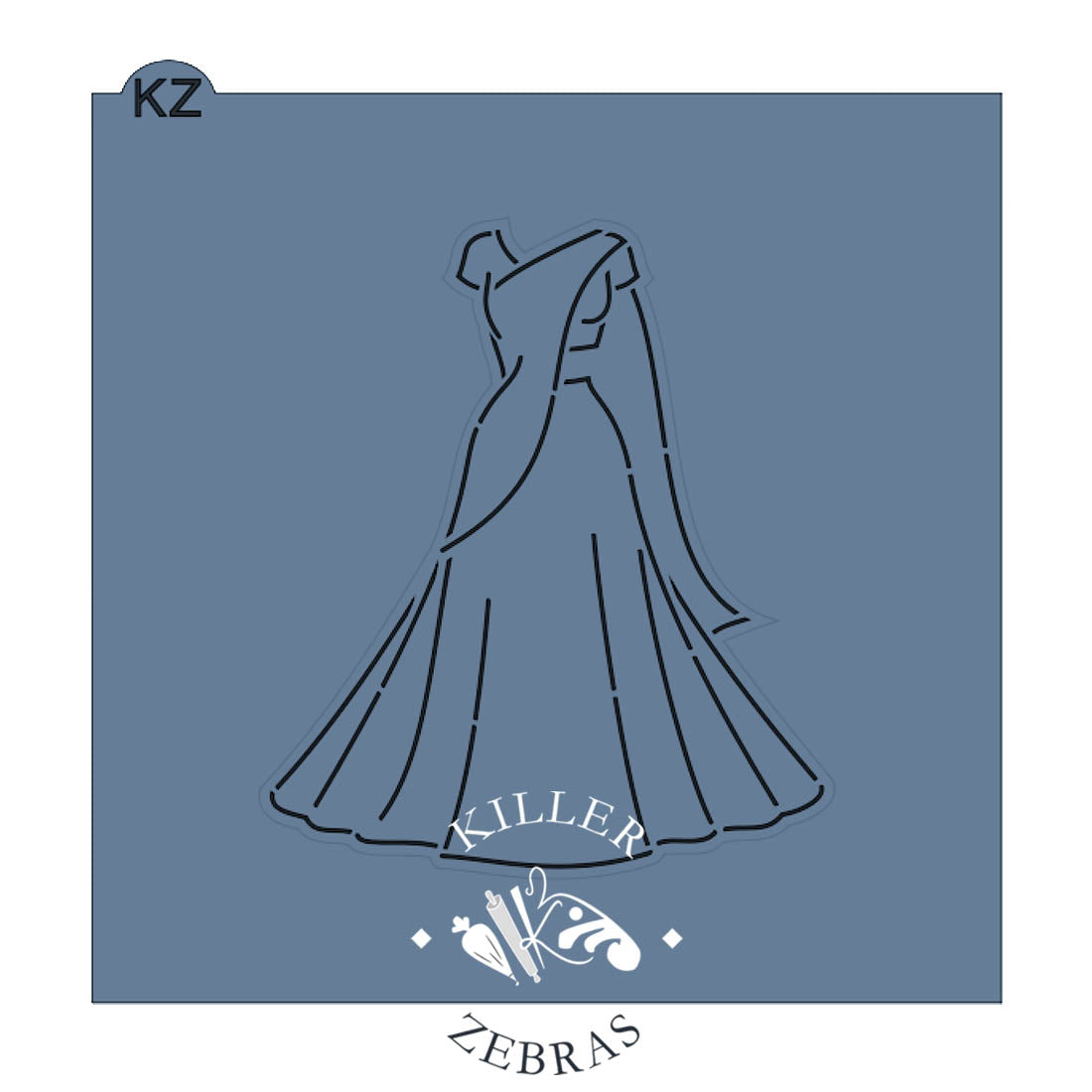 Cookie Cutters The Priya Wedding Dress Cutter/Stencil