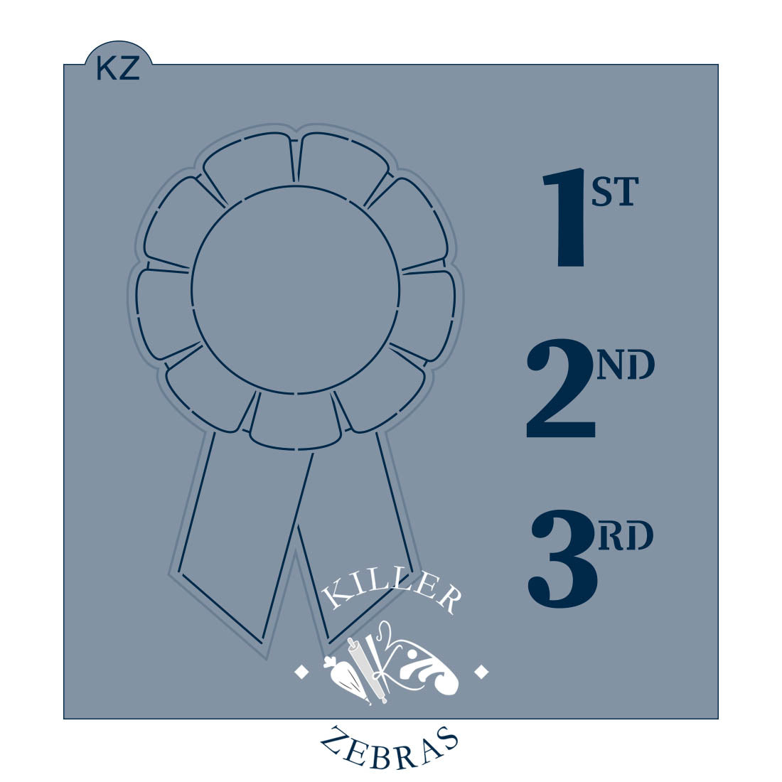 Prize Ribbon – Cookie Cutter & Stencil Set