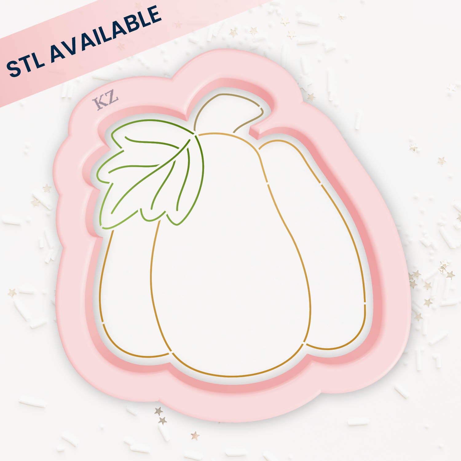 Pumpkin with Leaf – Cookie Cutter & Stencil Set