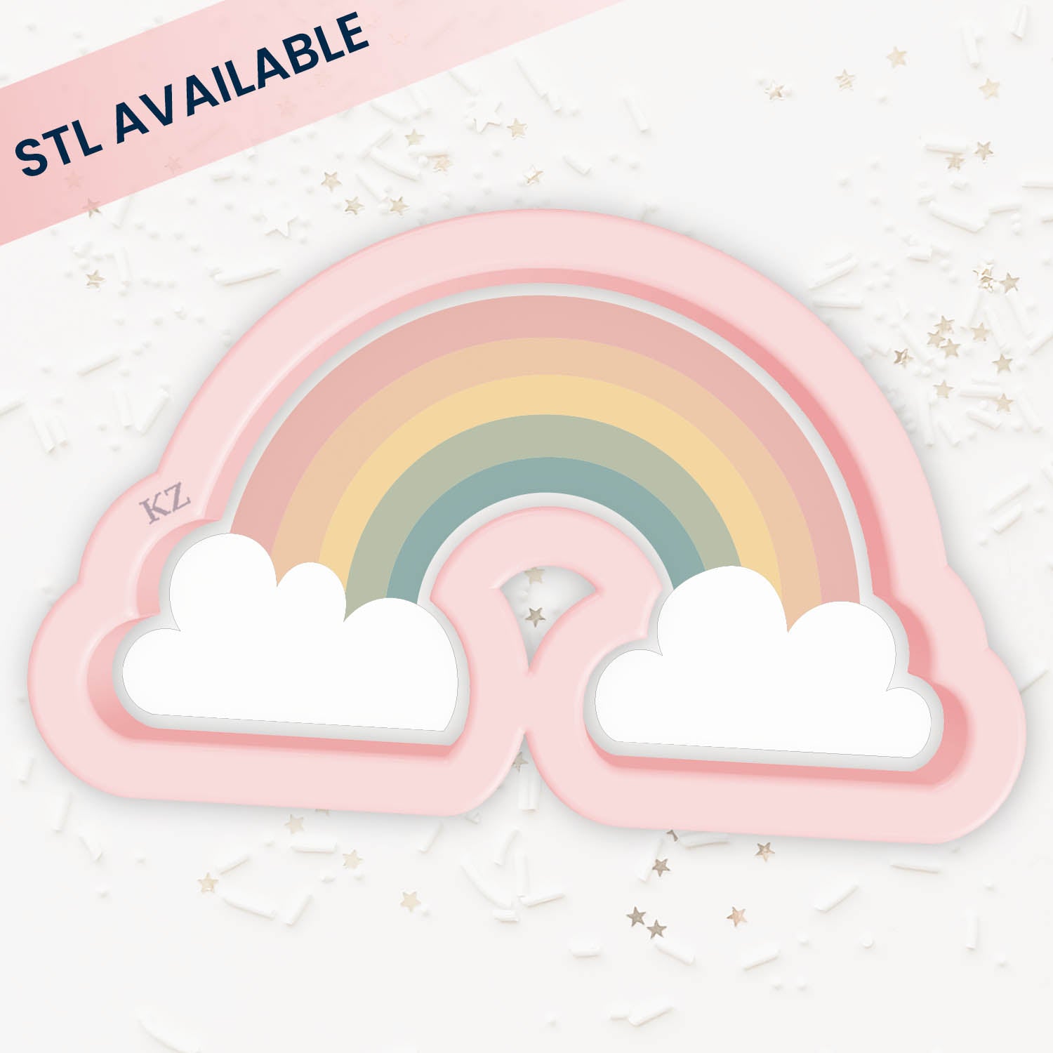 Cookie Cutters Rainbow in the Clouds – Cookie Cutter & Stencil Set