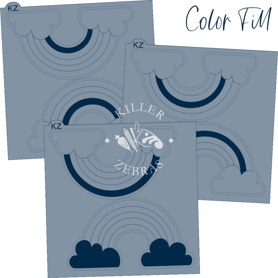 Cookie Cutters Rainbow in the Clouds – Cookie Cutter & Stencil Set