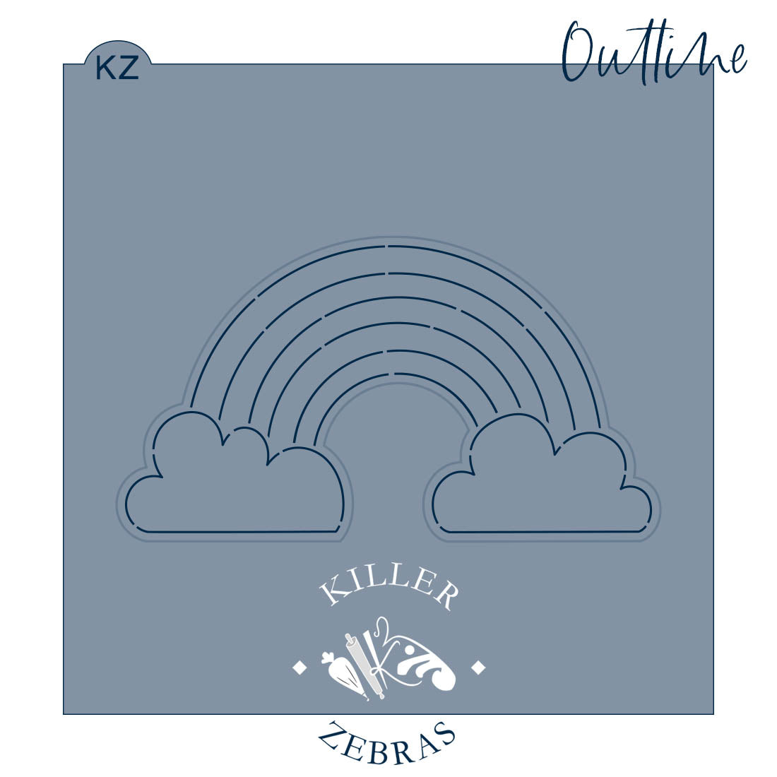 Cookie Cutters Rainbow in the Clouds – Cookie Cutter & Stencil Set