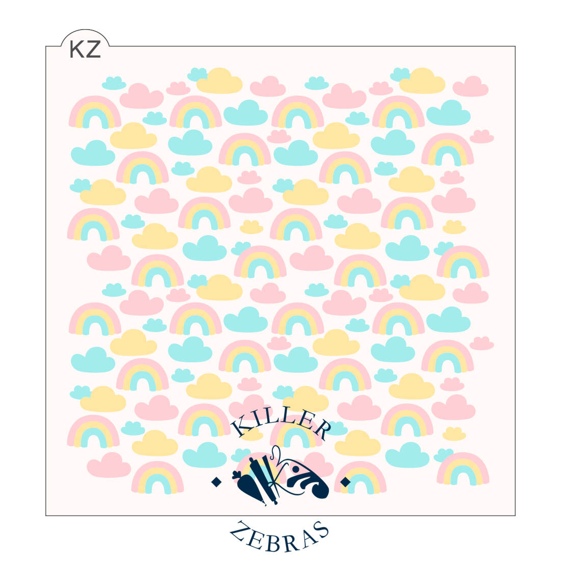 5.5 x 5.5 Stencil Rainbows – Layered Cookie Stencil