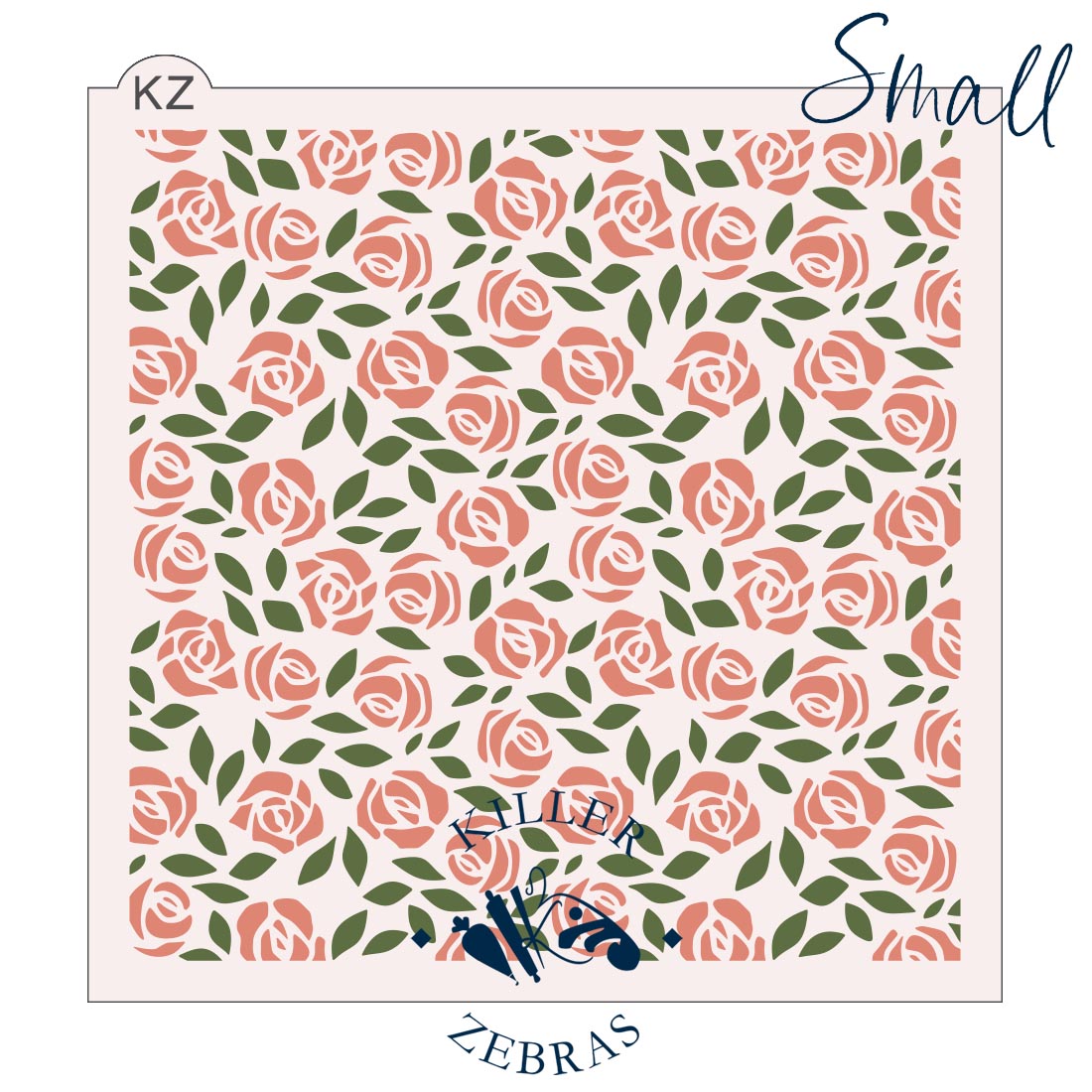 5.5 x 5.5 Stencil Roses - Single/2 Part Stencil Layered 2 Part Stencil Small