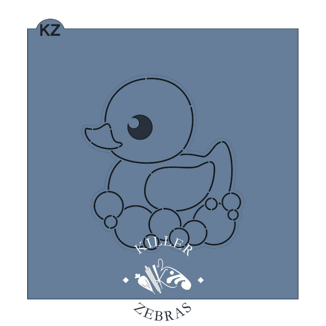 Cookie Cutters Rubber Ducky with Bubbles Cutter/Stencil