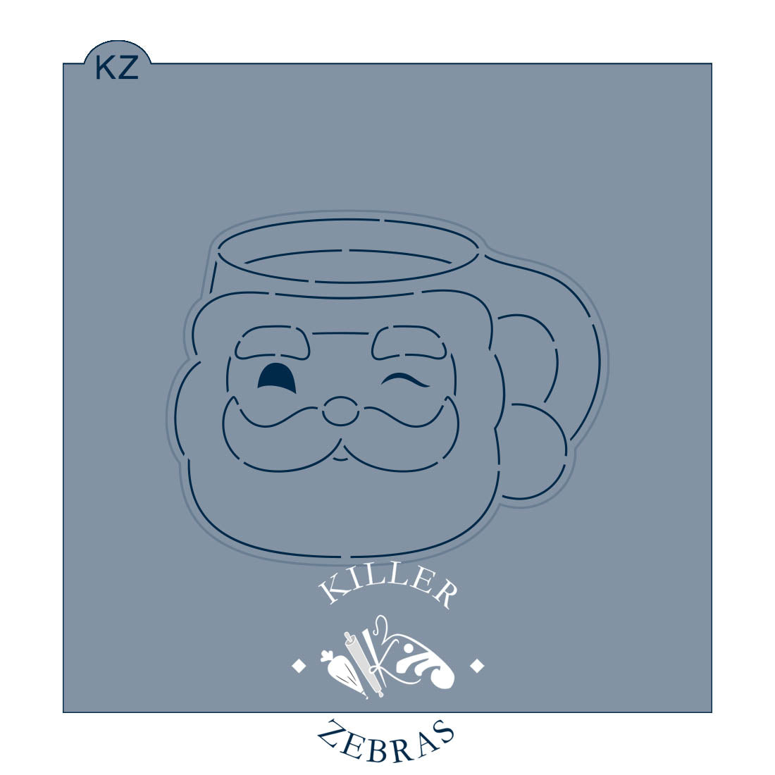 Cookie Cutters Santa Mug Cutter/Stencil