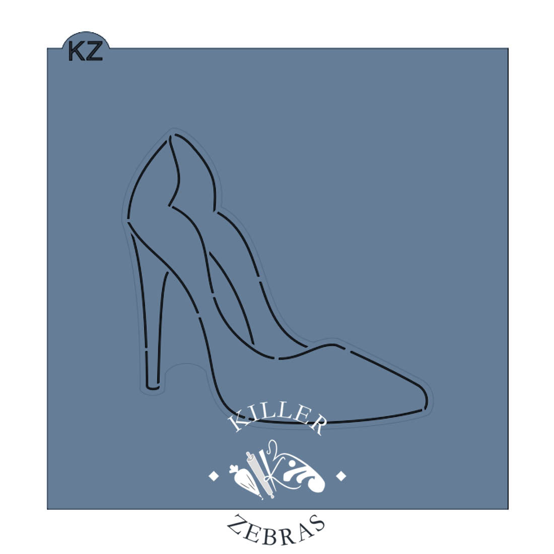 Cookie Cutters Scallop Heel – Cookie Cutter & Stencil Set