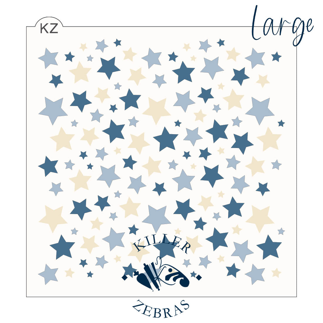 5.5 x 5.5 Stencil Scattered Stars – Layered Cookie Stencil