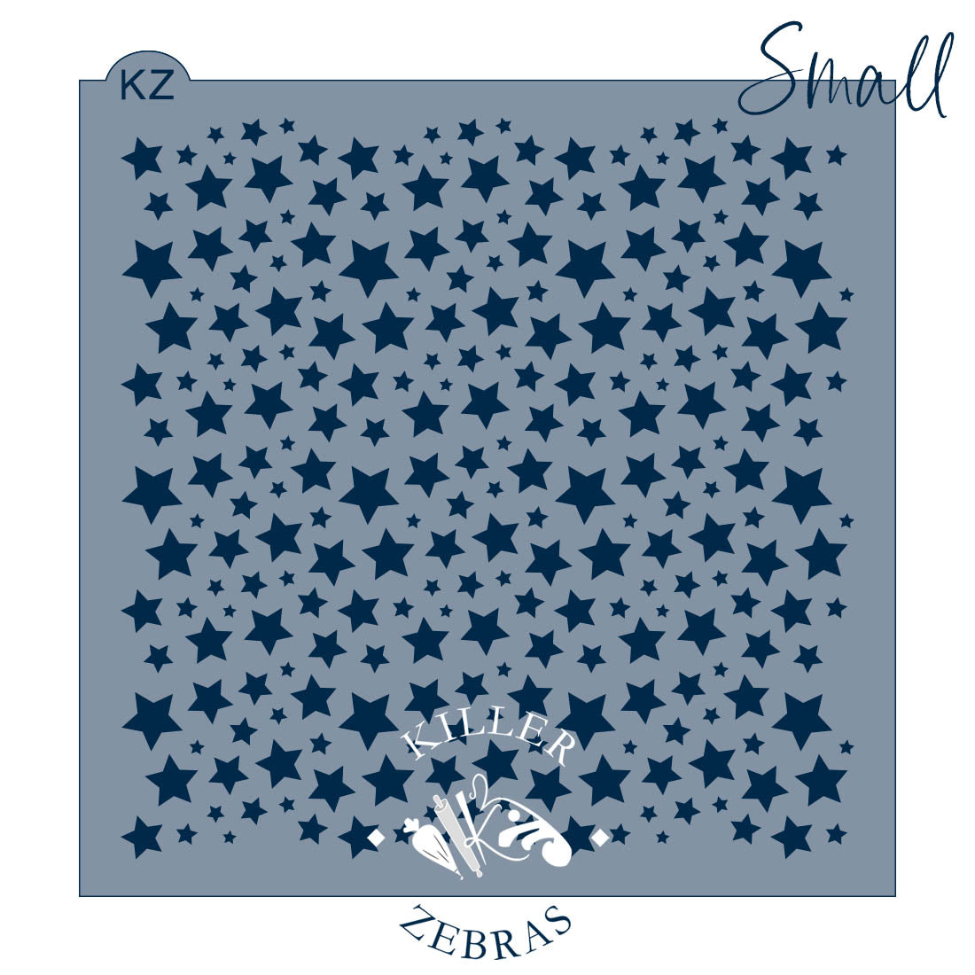 5.5 x 5.5 Stencil Scattered Stars – Cookie Stencil