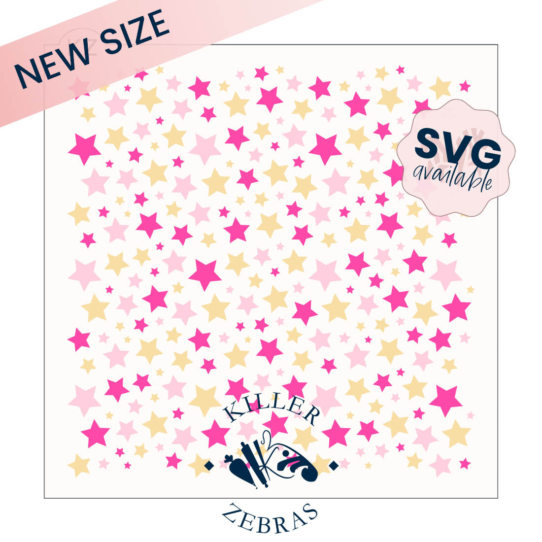 5.5 x 5.5 Stencil Scattered Stars – Layered Cookie Stencil