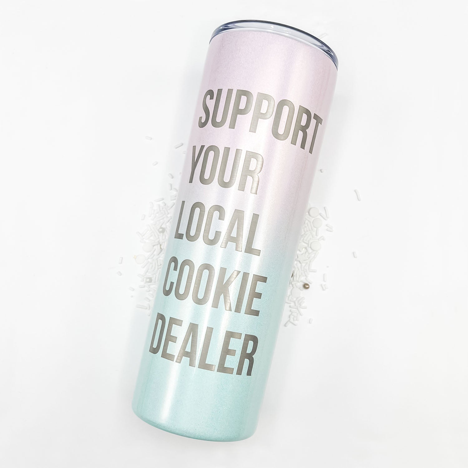 Tumbler Sea Blush Glitter Stainless Steel 20 oz. Tumbler