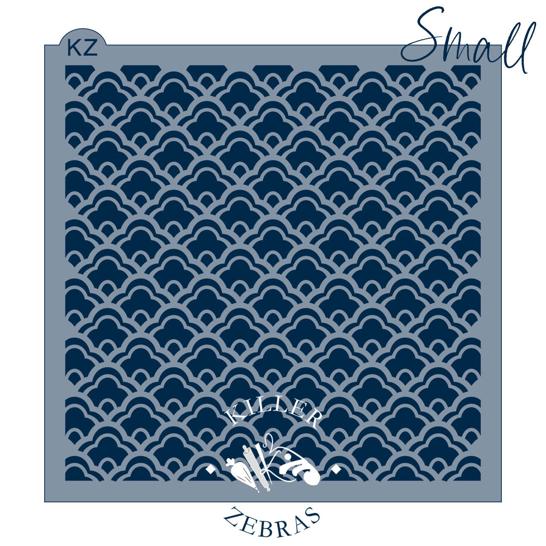 5.5 x 5.5 Stencil Seashell Scallops Stencil Small