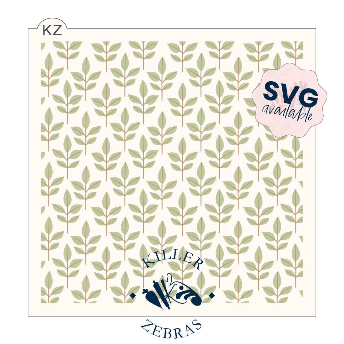 5.5 x 5.5 Stencil Seedlings – Layered Cookie Stencil