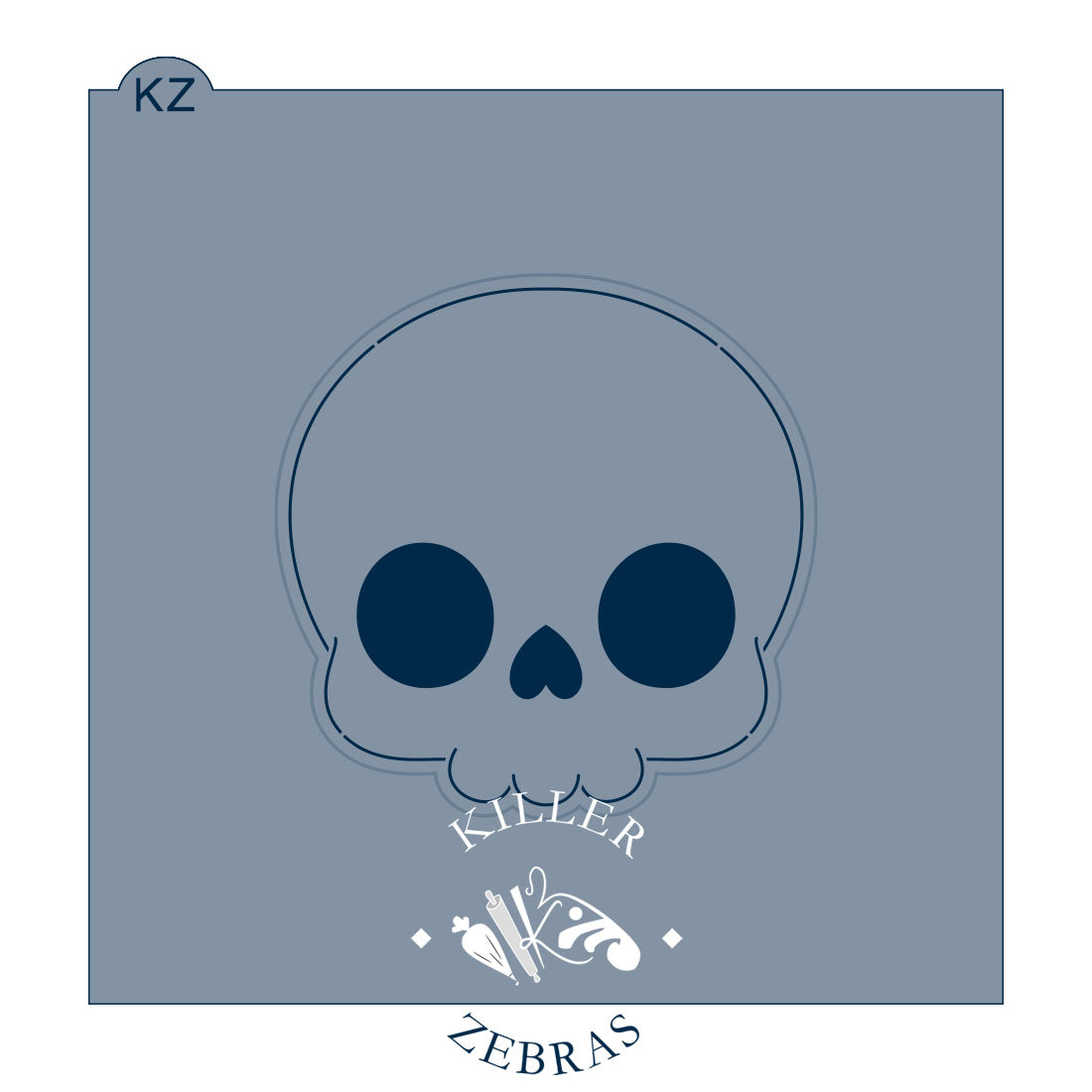 Cookie Cutters Simple Skull – Cookie Cutter & Stencil Set