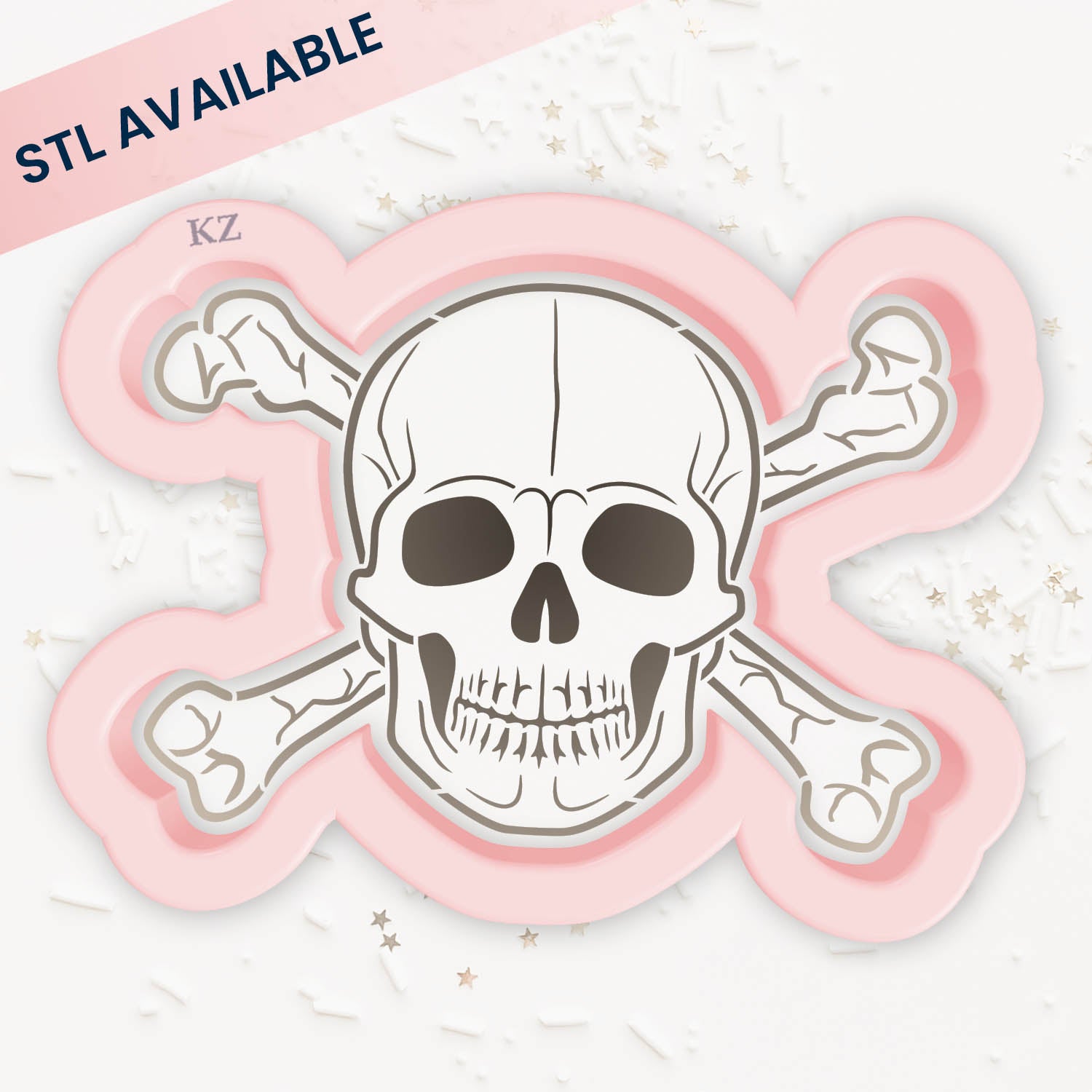 Skull and Cross Bones – Cookie Cutter & Stencil Set